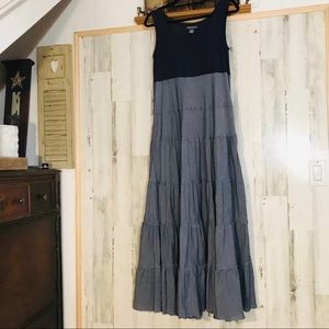 Chambray ruffle dress